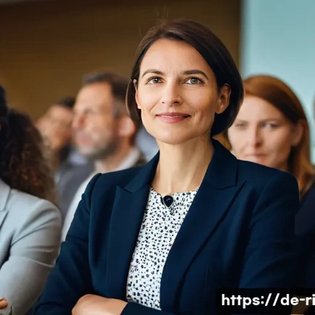 성과를 위한 스토리 기반 프레젠테이션 - **Prompt:** A diverse group of business professionals, both men and women ranging from their late 30...