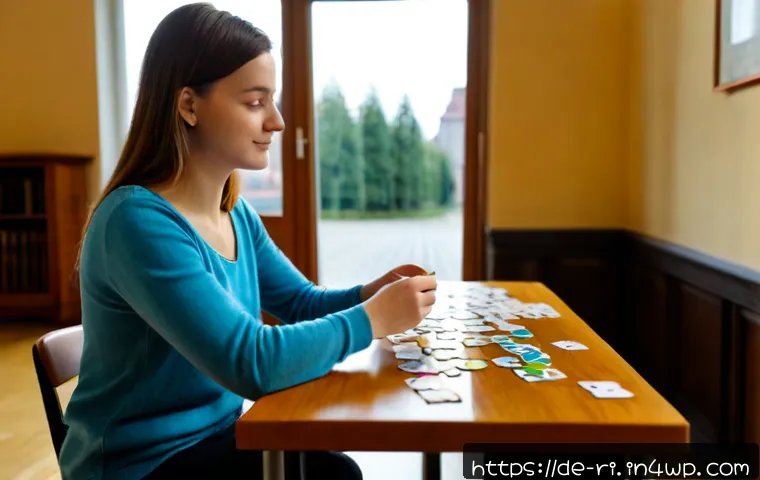 Home 15 스토리텔링과 인지 과학 - Photorealistic scene of a German university student and an older professor seated at a warm wooden t...